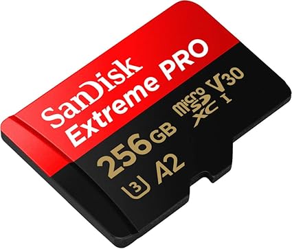 SanDisk Extreme Pro 256GB MicroSD - Red/Black