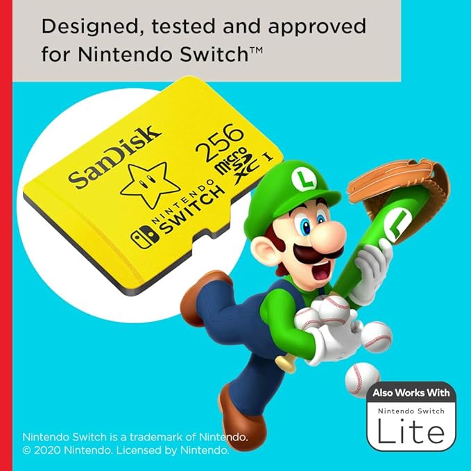 Sandisk nintendo switch 256gb microsd - yellow - Image 3