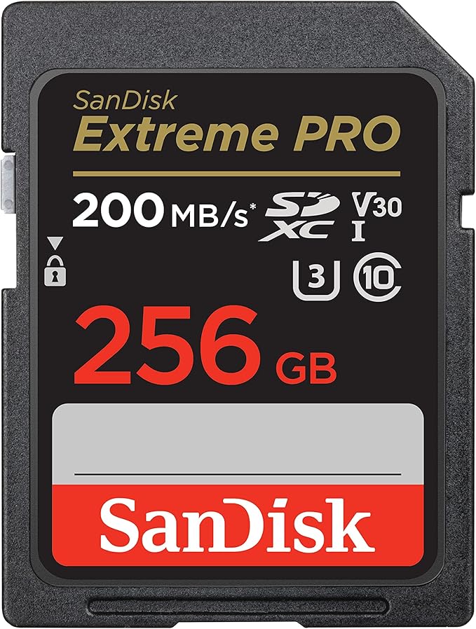 SanDisk Extreme Pro 265GB SD Card - Black/Red