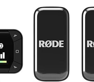 RØDE Wireless Micro – Dual Mic Kit with Charge Case, USB-C,  Black