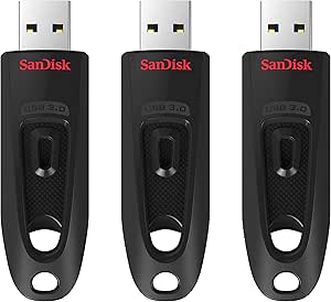 SanDisk 64GB Ultra USB 3.0 Flash Drive - 130MB/s -3 Pack